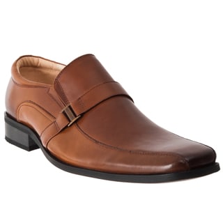 Steve Madden Men's 'Kickback' Tan Leather Buckled Loafers - Overstock ...