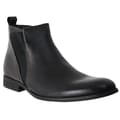Steve Madden Men's 'Machho' Black Leather Pull-on Boots