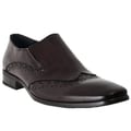 Steve Madden Men's 'Premire' Brown Leather Slip-on Dress Shoes