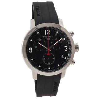 Tissot Men's 'T-Sport' Black Dial Rubber Strap Chronograph Watch