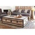 Vennie Distressed Pine Wood Coffee Table