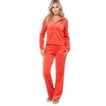 Stanzino Women's Orange 2-piece Velour Set