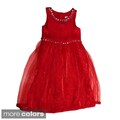 Paulinie Collection Girls Sleeveless Studded Waist Dress