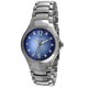 Timetech Men's Silvertone Blue Dial Watch