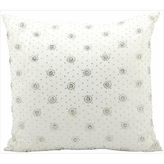 Mina Victory Luminecence' Ivory Embroidred 18 x 18-inch Decorative Pillow by Nourison