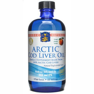 Nordic Naturals Arctic Cod Liver Omega-3 Peach 8-ounce Oil-Image