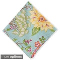 Mahogany Aqua Belle Tablecloth or Set of 4 Napkins