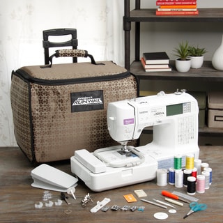 Brother LB6800 Project Runway Sewing/ Embroidery Machine w/Bonus Rolling Tote & Thread packs