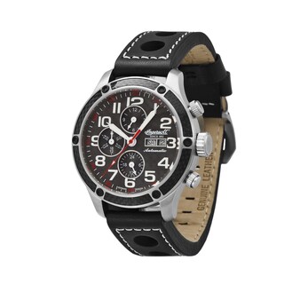 Ingersoll Men's Potomac Black Leather Strap Automatic Watch