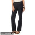 La Cera Womens Stretch Denim Boot Cut Pants
