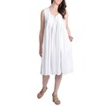 La Cera Women's Pleated and Embroidered Casual Dress