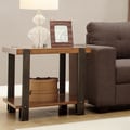 Lawson Brass and Reclaimed Wood End Table