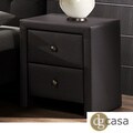 Kingston Dark Brown Leatherette Wrapped Nightstand