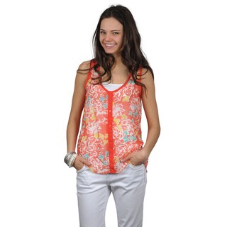 Journee Collection Juniors Hi-low Sleeveless Chiffon Top