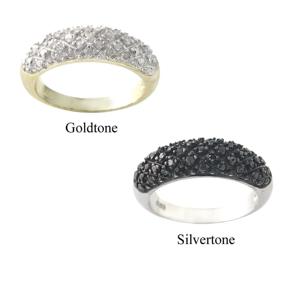 DB Designs Rhodium-plated 1/4ct TDW Black Diamond Ring