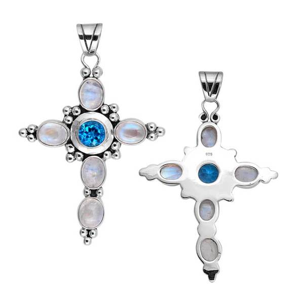 Handmade Sterling Silver Bali Cross Pendant Indonesia