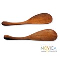 Set of 2 Machinche Wood 'Peten Surprise' Mixing Spatulas (Guatemala)