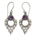 Handcrafted Sterling Silver 'Joy' Amethyst Earrings (Indonesia)