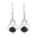 Sterling Silver 'Vision Path' Onyx Earrings (India)