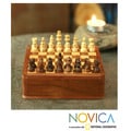 Handcrafted Sheesham and Kadam Wood 'Let's Go' Chess Set (India)
