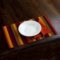 Set of 4 Cotton 'Casaca Fiesta' Placemats and Napkins (Guatemala)