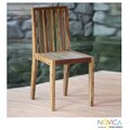 Handcrafted Reclaimed Teakwood 'Retro Rainbow' Chair (Indonesia)