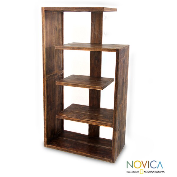 Handmade Teakwood 'Menara' Bookcase Indonesia