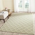 Safavieh Handmade Cambridge Moroccan Light Green Wool Rug (4' x 6')