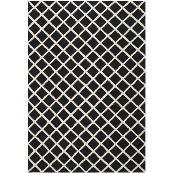 Safavieh Handmade Cambridge Moroccan Black Wool Rug with High/Low Construction 6' x 9'
