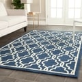 Safavieh Handmade Cambridge Moroccan Navy Wool Rug (4' x 6')