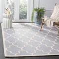 Safavieh Handmade Cambridge Moroccan Silver Wool Rug (5' x 8')