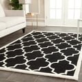 Safavieh Handmade Cambridge Moroccan Black Wool Rug (5' x 8')