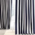 Cabana Navy Stripe Cotton Curtain Panel