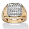 Neno Buscotti Gold/ Silver Men's 1/10ct TDW Diamond Ring (G-H, I2-I3)