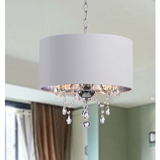@@@ >  Indoor 3-light White/ Chrome Pendant Chandelier