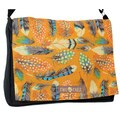 Handmade Medium 'Field Study of Feathers' Messenger Bag