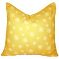 Taylor Marie Studio Corn Yellow 'Field of Dandelions' Throw Pillow Cover