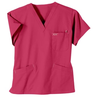 IguanaMed Women's Power Pink 3-Pocket Scrub Top