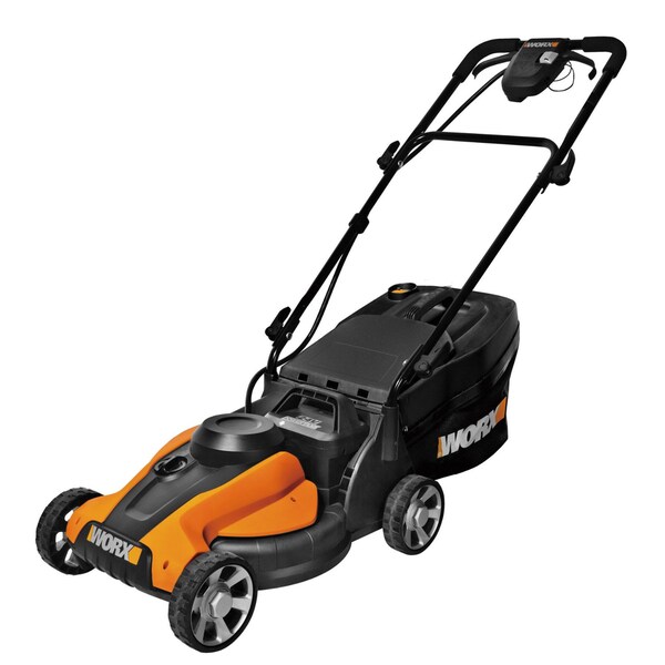 Worx 14" Cordless Electric-Powered Push Lawn Mower with IntelliCut