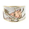 Handcrafted Mixed Metals Grapevine Cuff Bracelet (India)