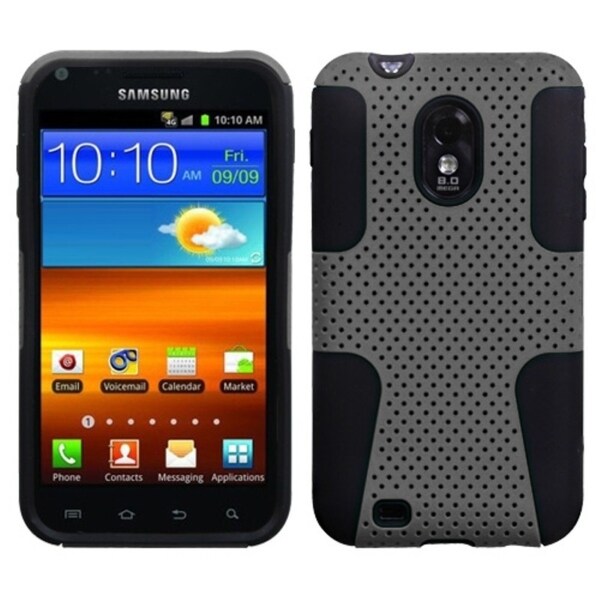 INSTEN Grey/ Black Phone Case Cover for Samsung Galaxy S II/ Epic 4G/ Touch D710