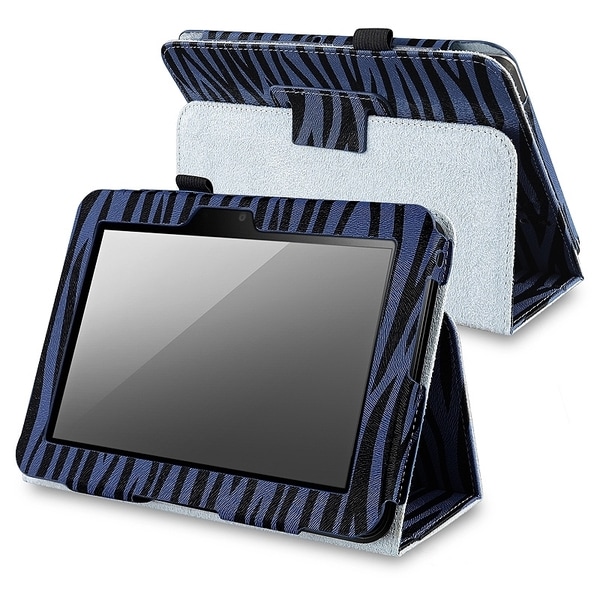 BasAcc Blue Zebra Leather Stand Case for Amazon Kindle Fire HD 7-inch