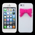 BasAcc White/ Pink Bow Case for Apple iPhone 5/ 5G