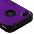 BasAcc Grape/ Black TUFF Hybrid Case for Apple iPhone 4/ 4S