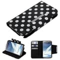 BasAcc Black Polka Dot Wallet Case for Samsung Galaxy Note 2 N7100