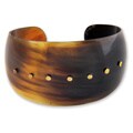 Handcrafted Cow Horn 'Evening Horizon' Cuff Bracelet (Indonesia)
