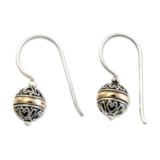 Gold Overlay 'Lampion' Earrings (Indonesia)