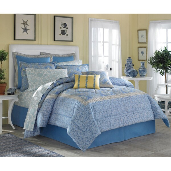 Laura Ashley Prescot Cotton 4-piece Comforter Set - Overstock Shopping