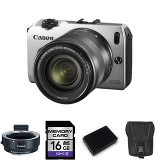 Canon EOS-M 18MP Mirrorless Digital Camera with 18-55mm IS STM Lens and 16GB Bundle