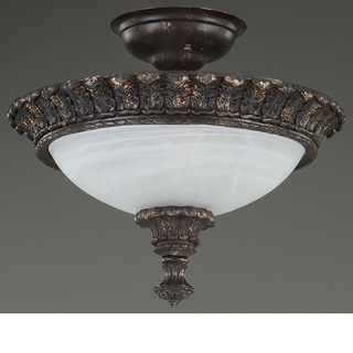 Wilshire Portofino Collection Alabaster Glass Flush Mount